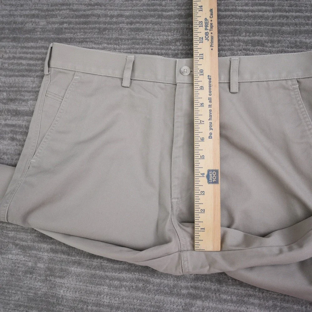 Allen Solly Mens Tan Combed Cotton Flat Front Chino Pants 34 (33)x33.5